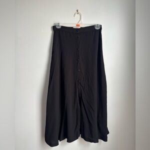 Urban Outfitters Black Button-Front Midi Skirt